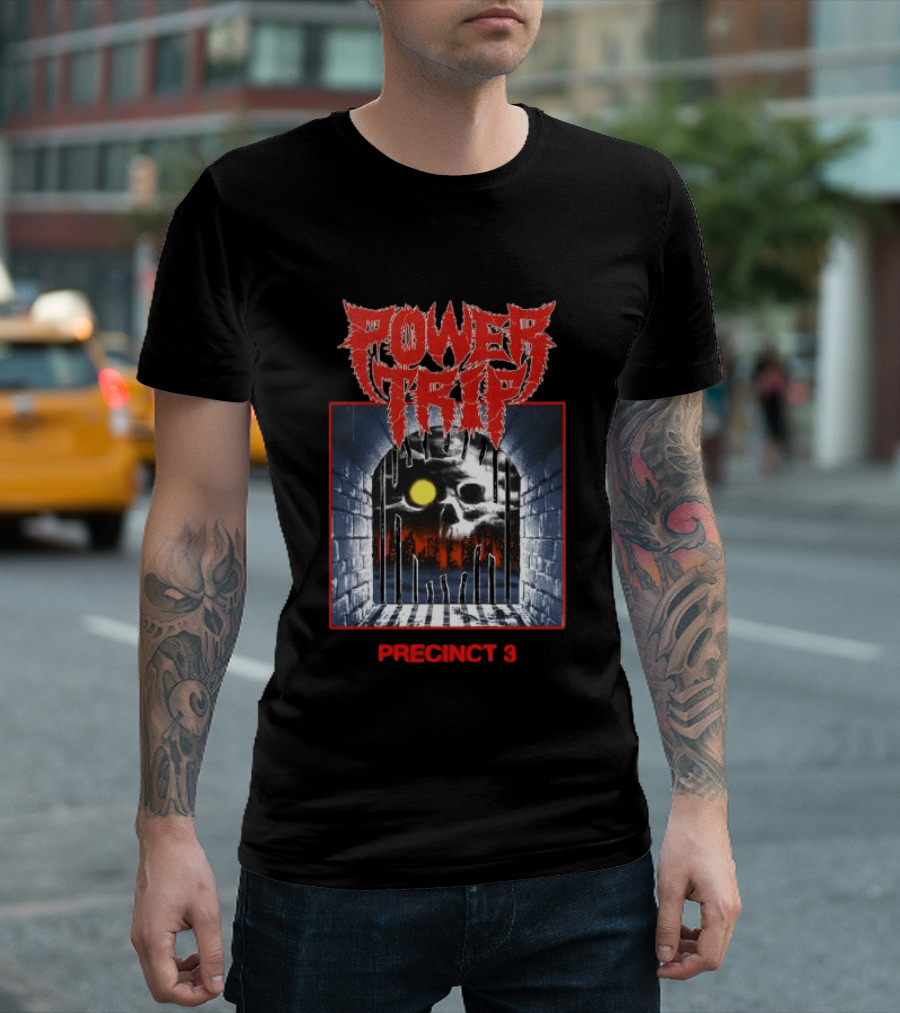 Power Trip Precinct 3 Skull Moon Cave T-Shirt