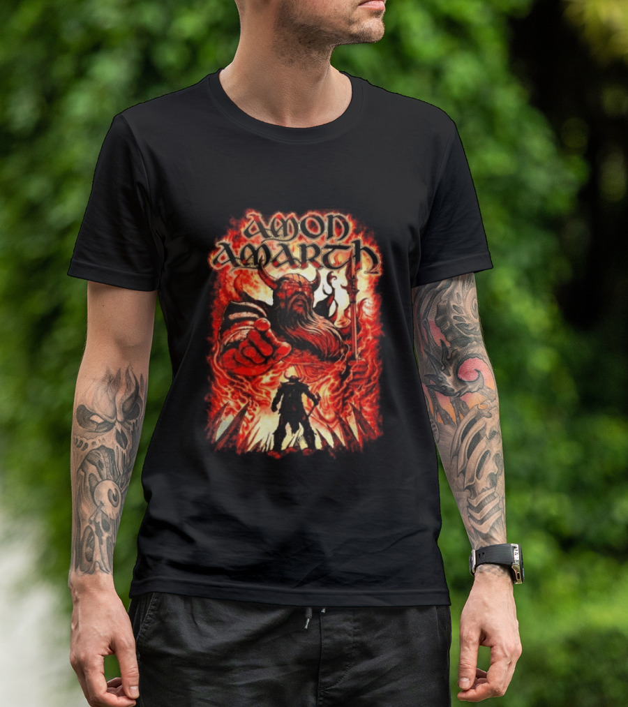 Amon Amarth Oden Wants You Red Zone Viking Warrior T-Shirt