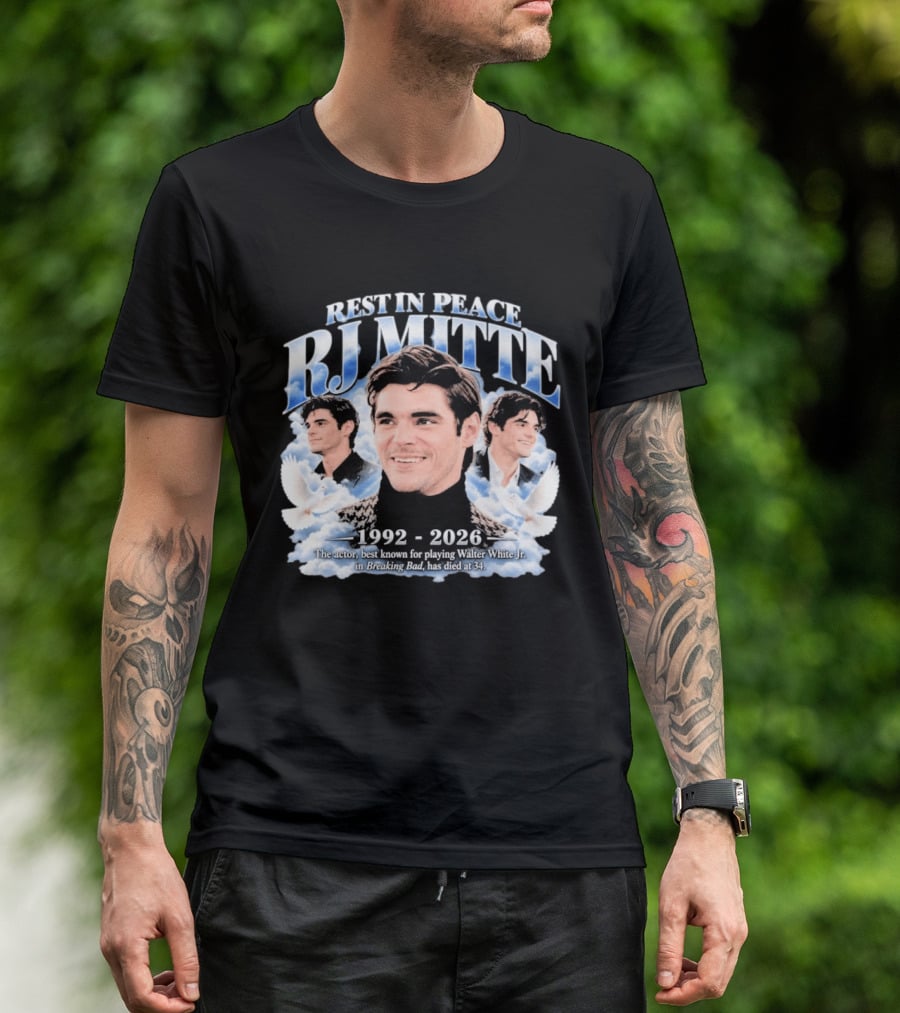 Rest In Peace RJ Mitte 1992 2026 Walter White Jr Breaking Bad T-Shirt