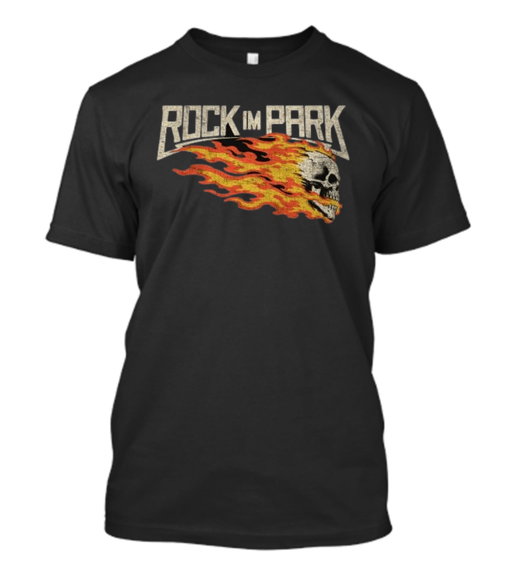 Rock Im Park Fire Skull Black Flame T-Shirt