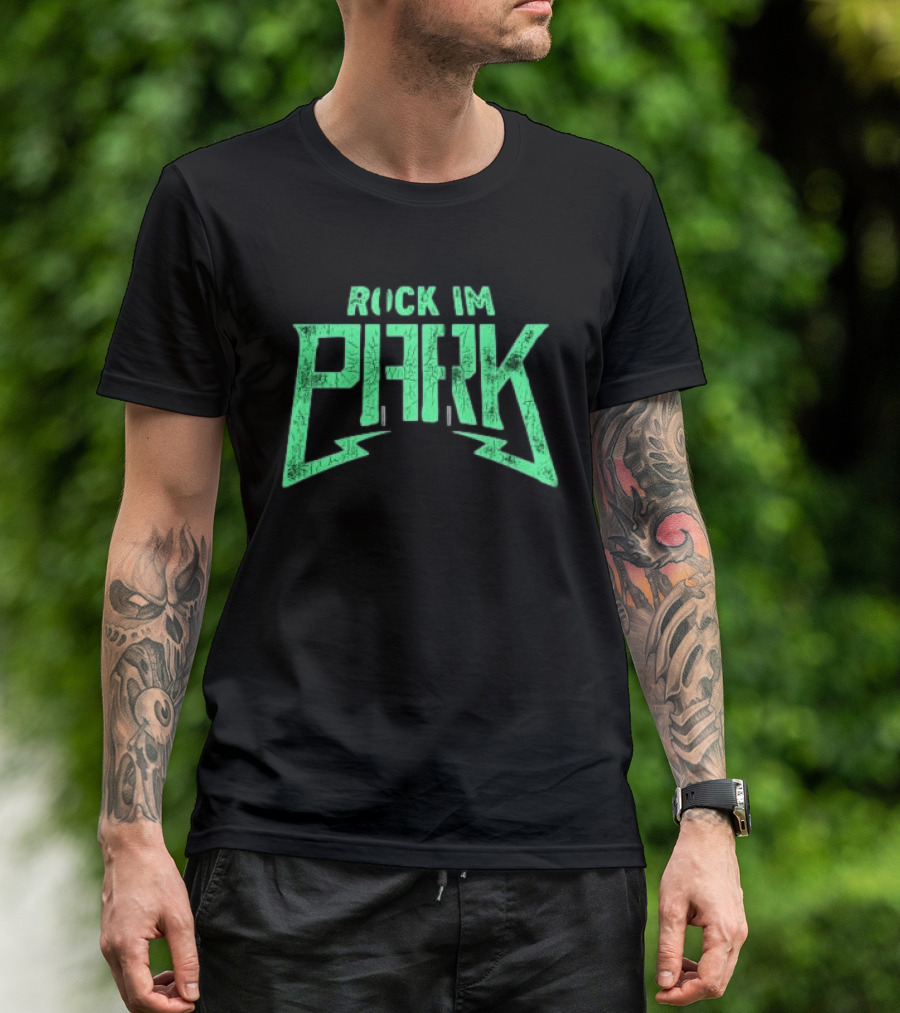 Rock Im Park Festival Merchandise Green Distressed T-Shirt