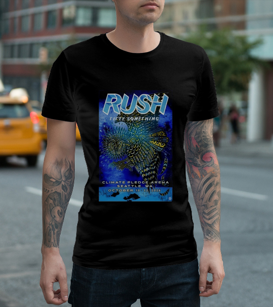 RUSH Fifty Something October 10 12 2026 Climate Pledge Arena Seattle WA T-Shirt