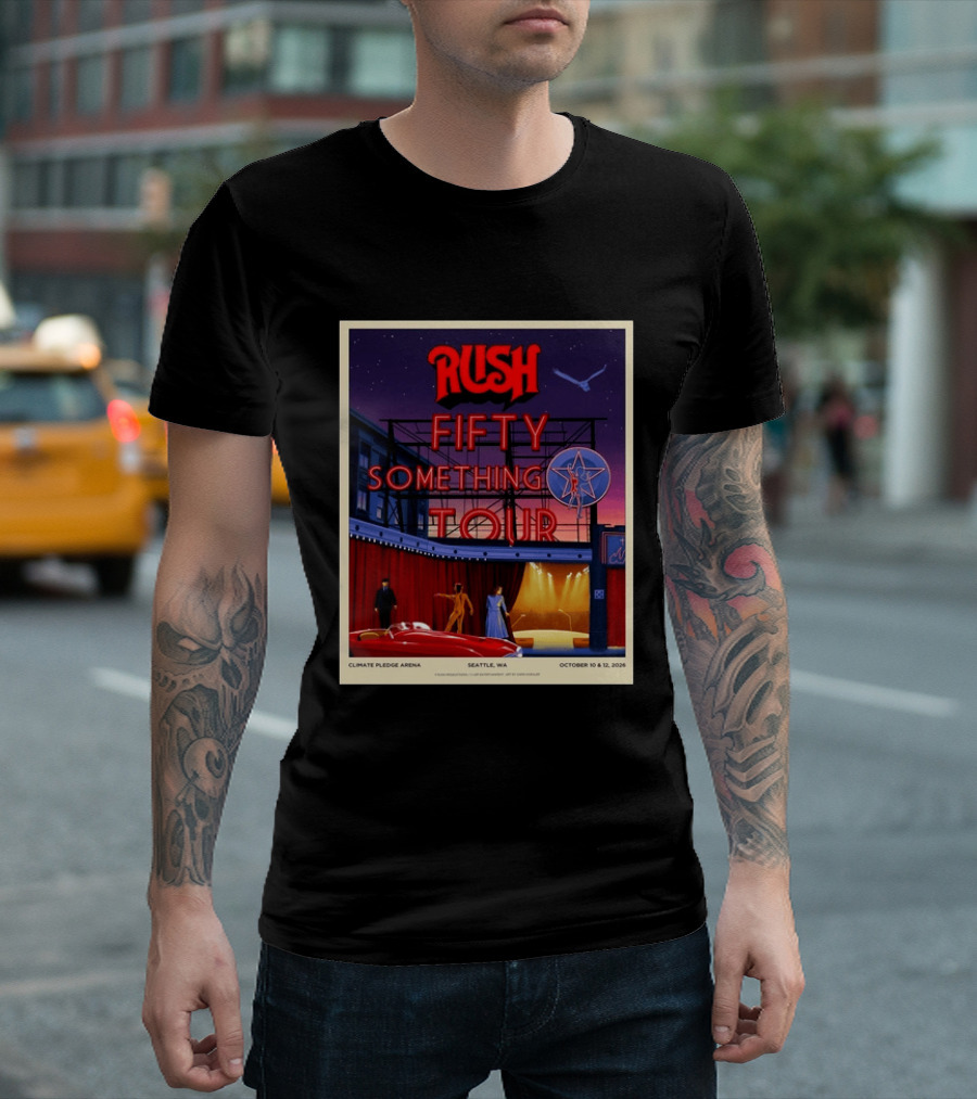 Rush Fifty Something Tour Climate Pledge Arena Seattle WA October 10 12 2026 T-Shirt