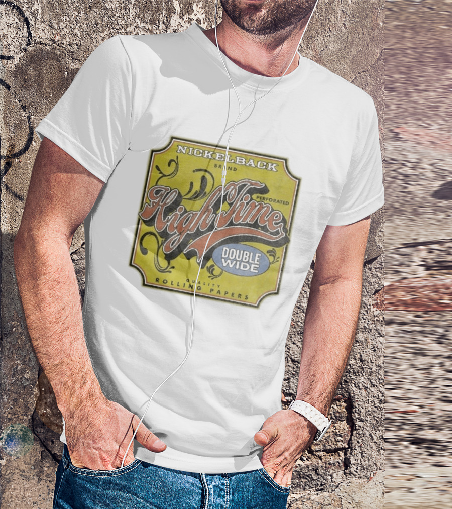 Nickelback Brand High Time Perforated Double Wide Rolling Papers T-Shirt