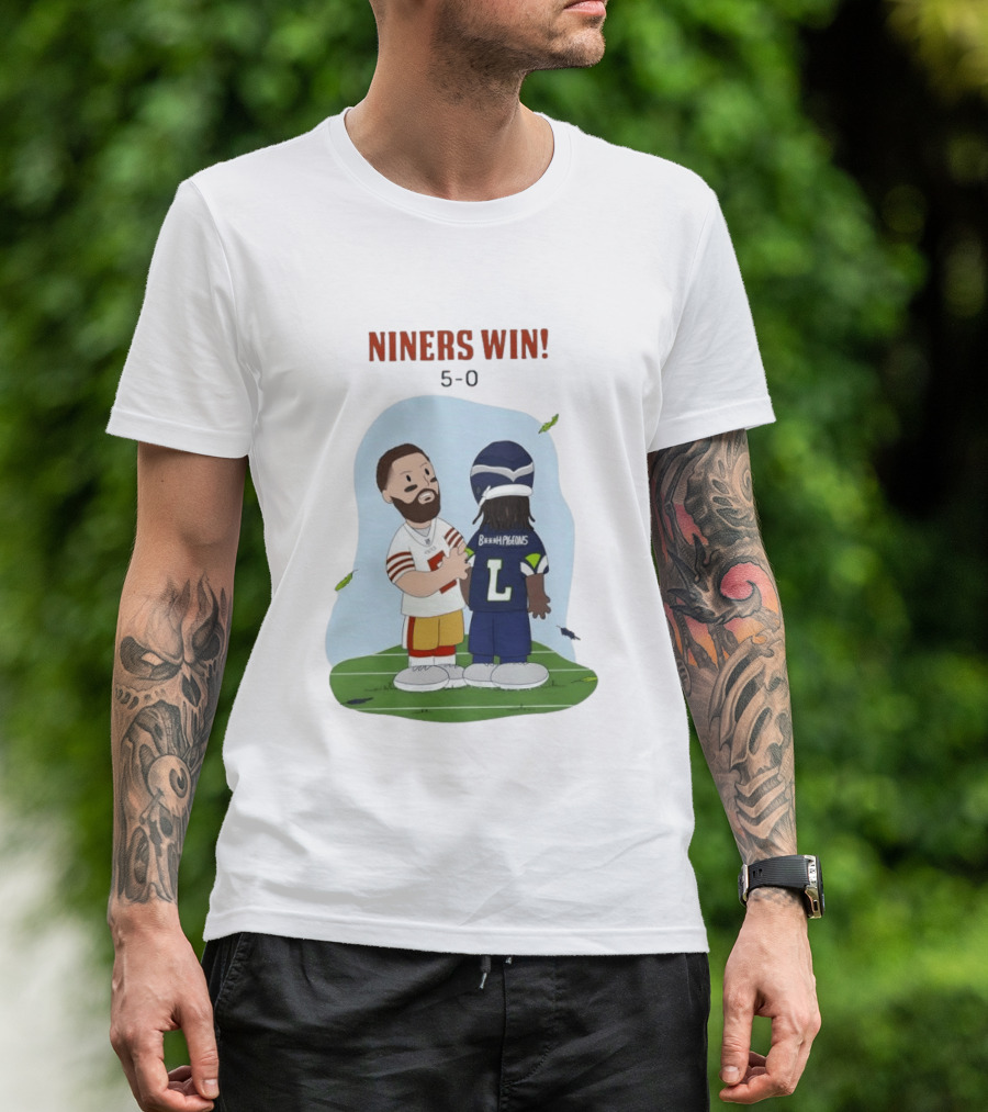 Niners Win 5 0 Bh Pigeons San Francisco 49ers Football T-Shirt