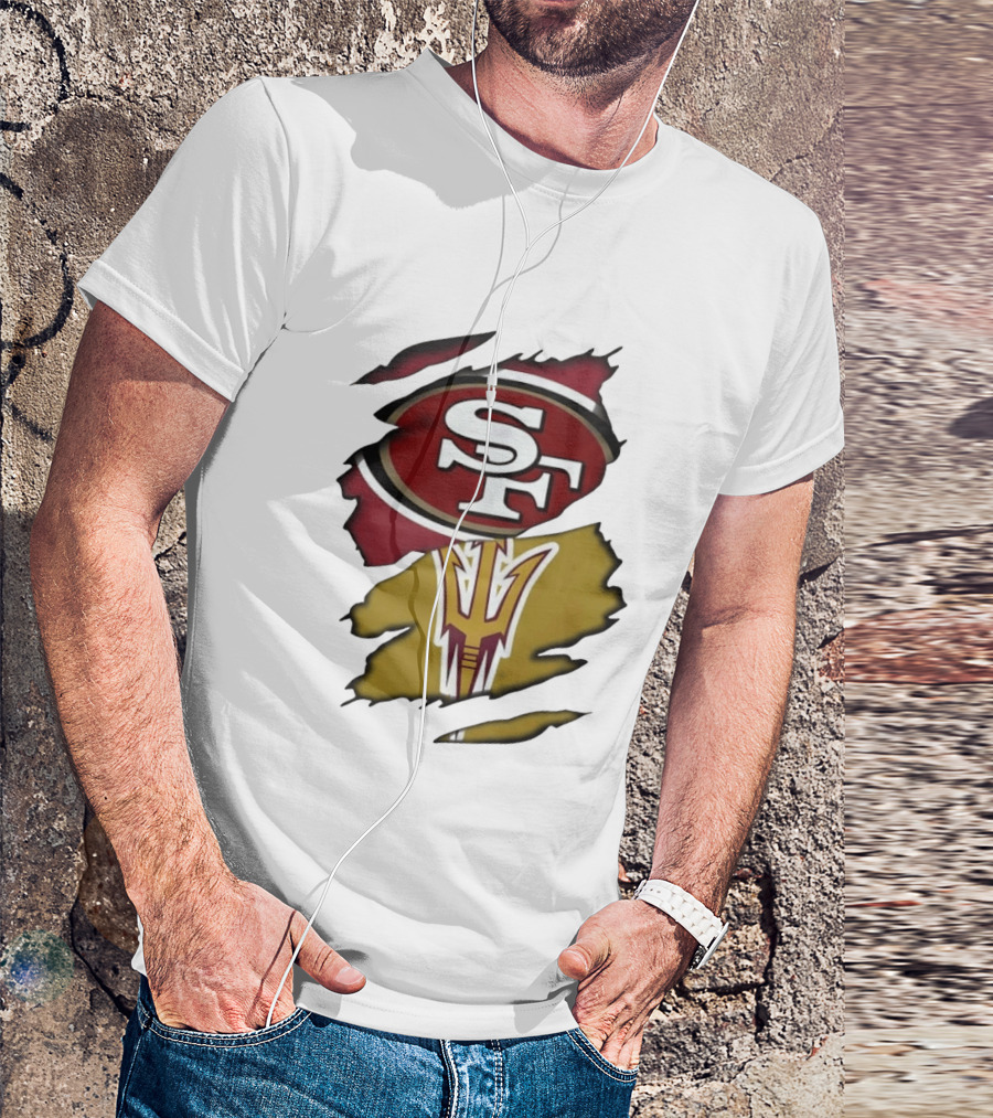 San Francisco 49ers Arizona State Sun Devils SF ASU Collaboration T-Shirt