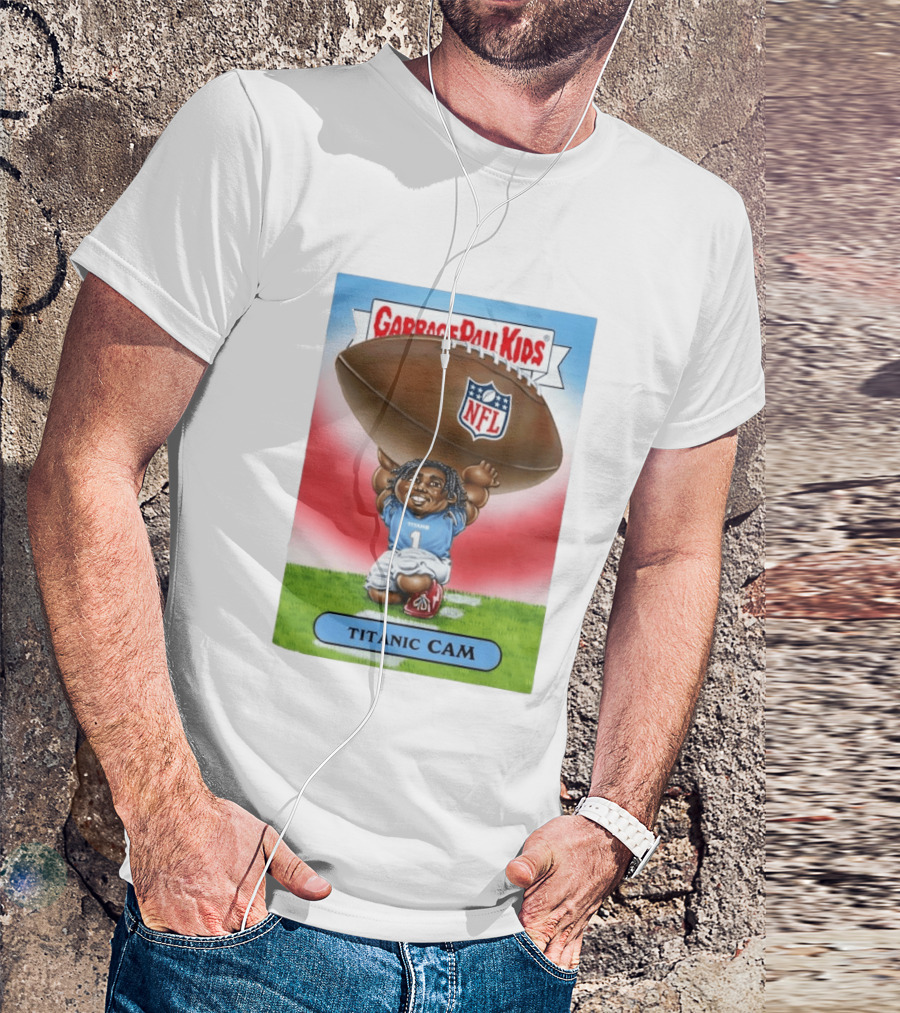 Garbage Pail Kids Titanic Cam NFL Tennessee Titans Card T-Shirt