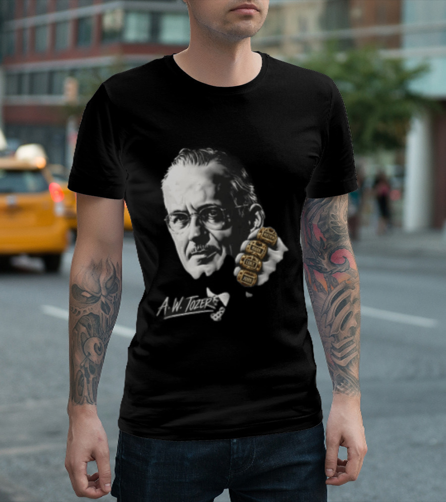 A W Tozer Glasses Three Championship Rings T-Shirt