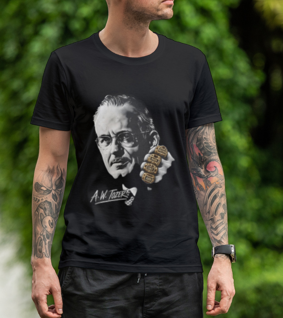 A W Tozer Glasses Three Championship Rings T-Shirt