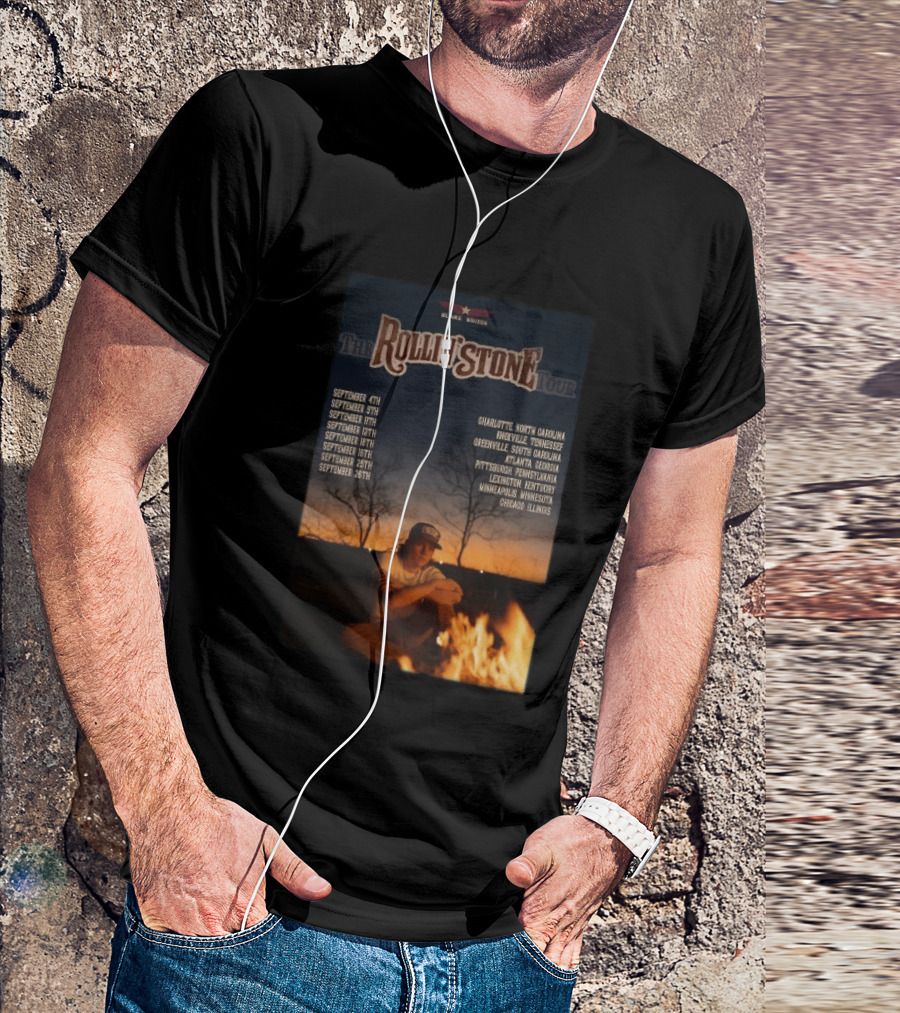 Blake Whiten Rollin' Stone Tour 2025 September Cities Charlotte Nashville Greenville Atlanta Pittsburgh Lexington Minneapolis Chicago T-Shirt