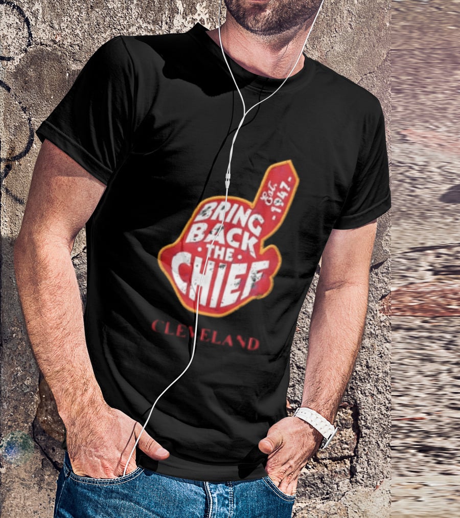 Bring Back The Chief Est. 1947 Foam Finger Red Yellow Cleveland T-Shirt