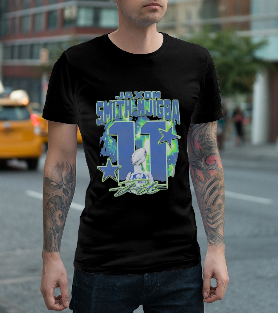 Jaxon Smith Njigba 11 Seattle Championship T-Shirt