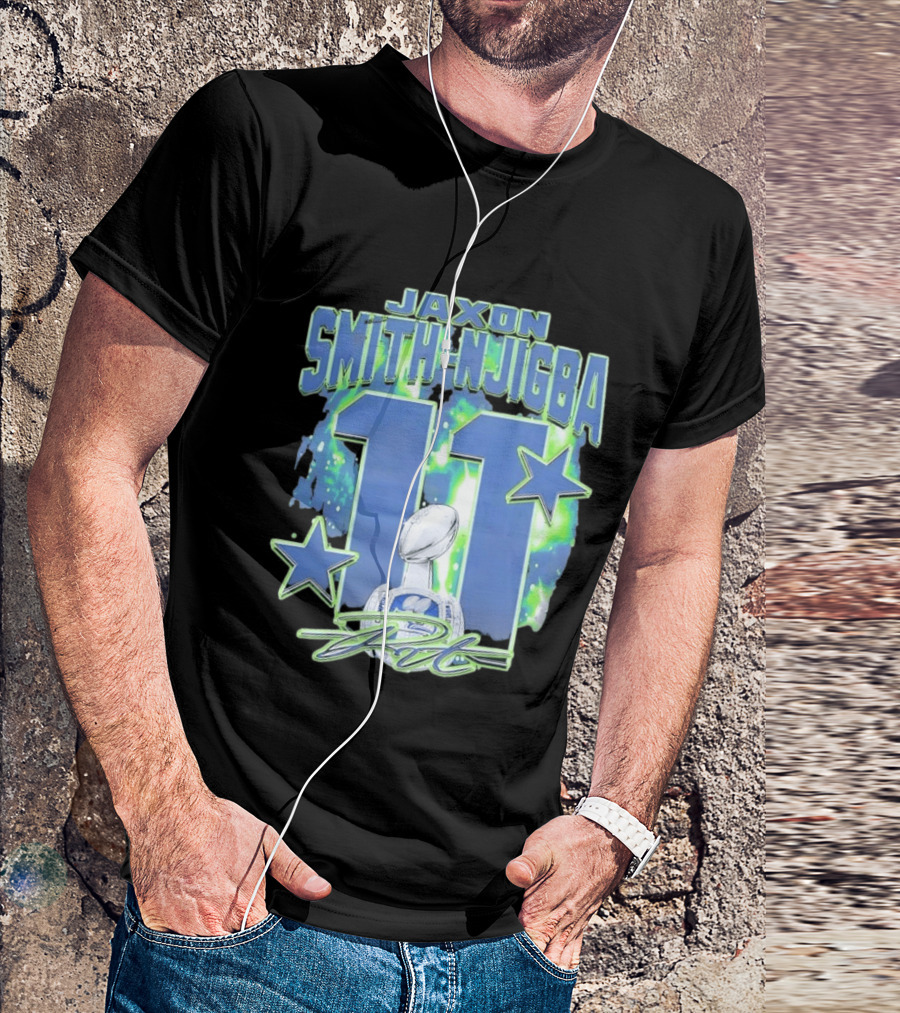 Jaxon Smith Njigba 11 Seattle Championship T-Shirt