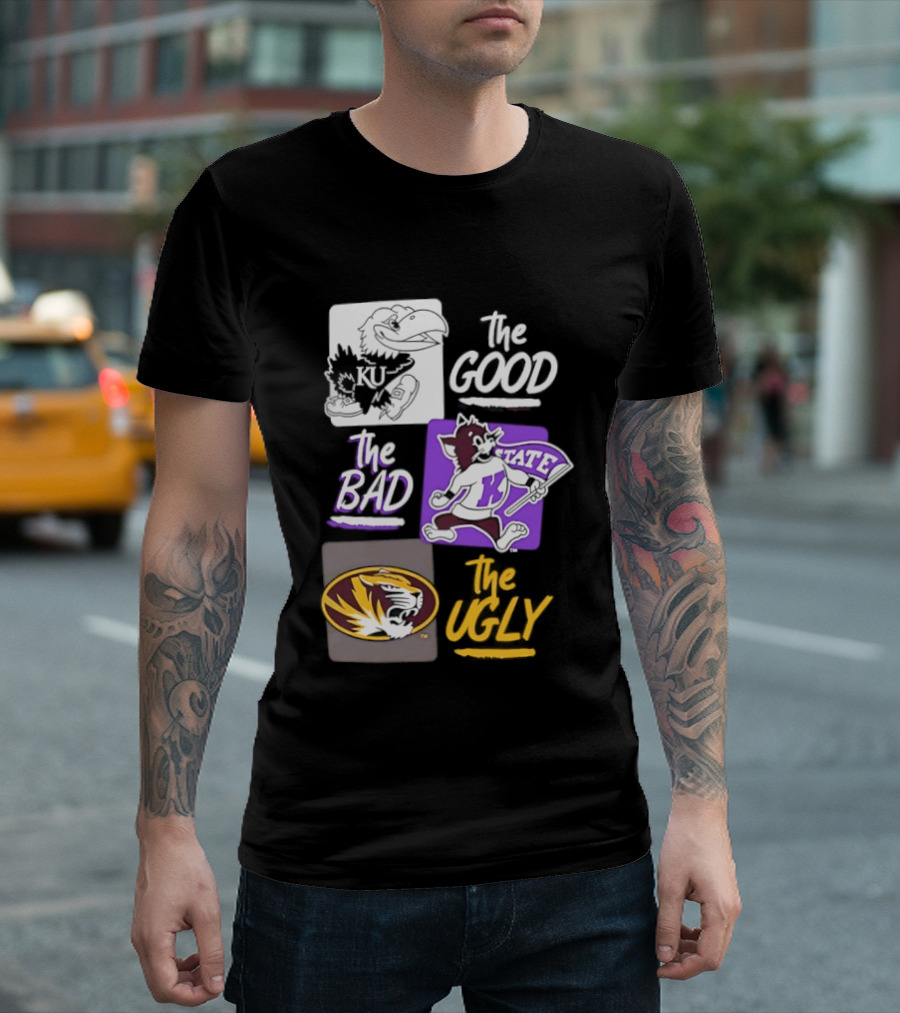 Kansas Jayhawks Wildcats Tigers The Good The Bad The Ugly T-Shirt