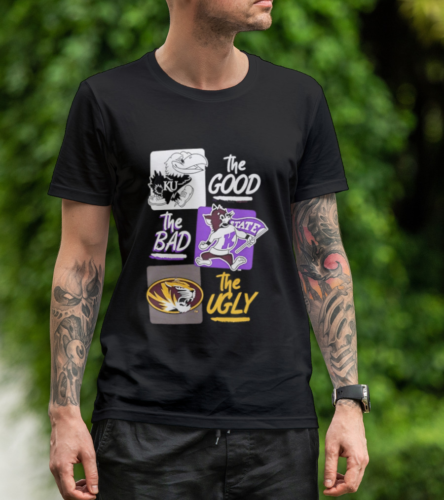 Kansas Jayhawks Wildcats Tigers The Good The Bad The Ugly T-Shirt