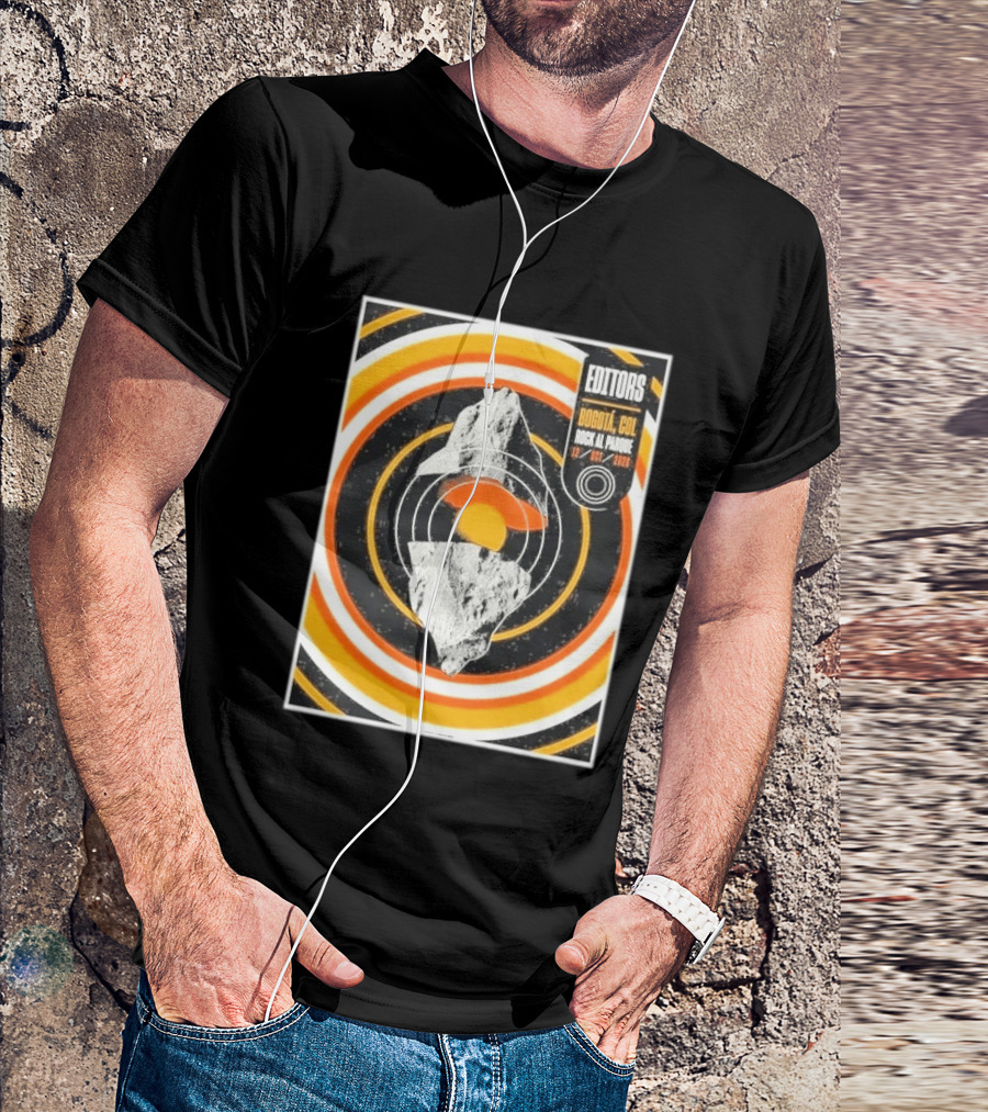 Editors Band Bogota Colombia Rock Al Parque October 12 2026 Concert Retro Circles And Mountain T-Shirt