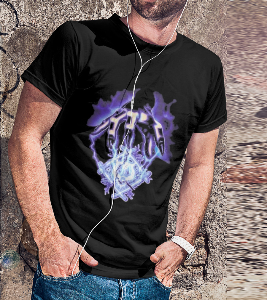 Hollowsquad La Grim Electric Lightning Skull And Claws T-Shirt