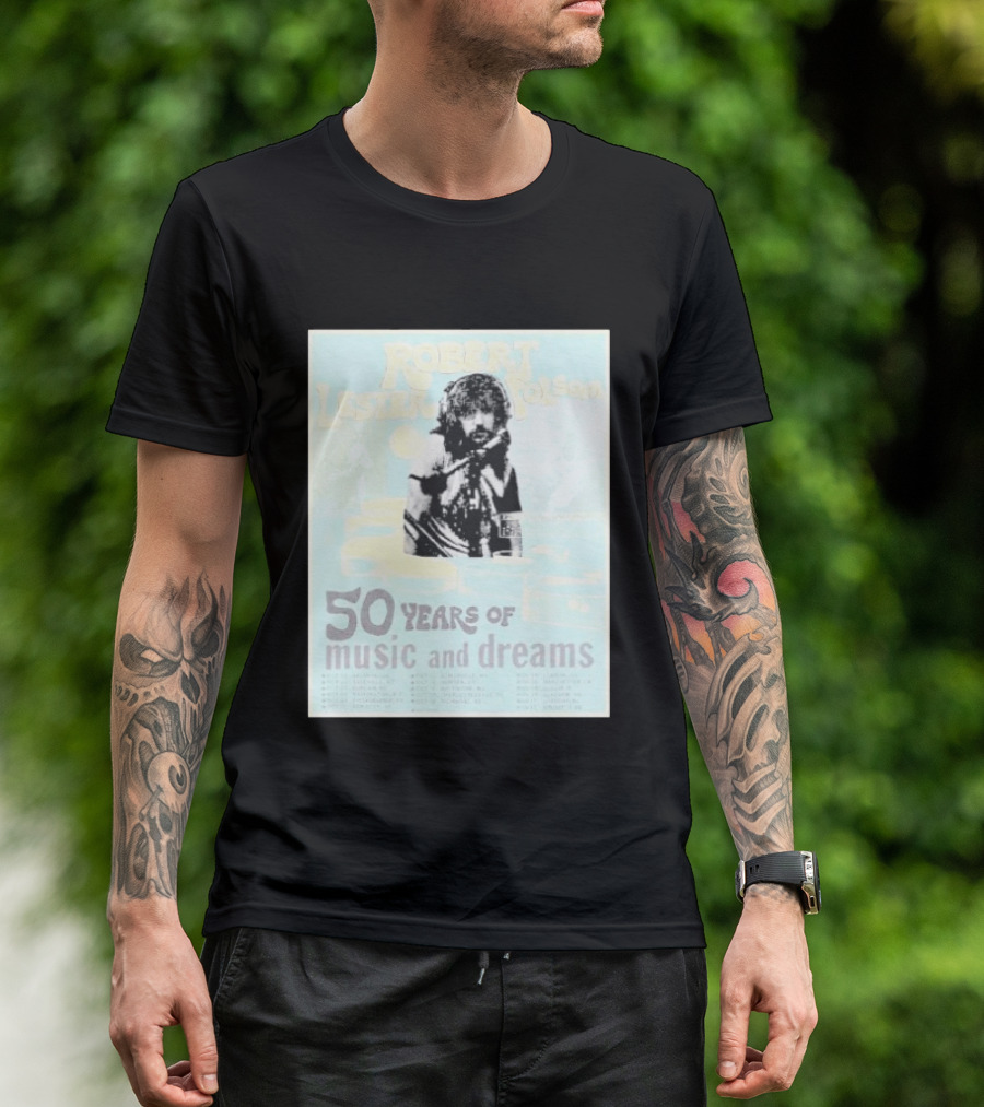 Robert Lester Folsom 50 Years Of Music And Dreams Tour 2026 Atlanta GA To Brussels BE Dates Short Black T-Shirt