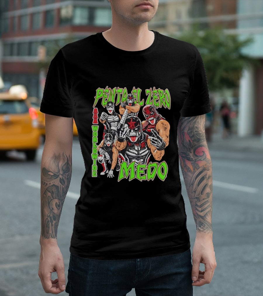 Penta El Zero Medo AAA Worldwide Wrestling Champions T-Shirt