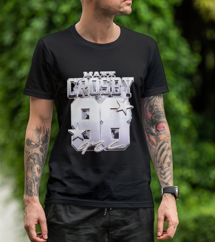 Maxx Crosby 98 Raiders Star Signature T-Shirt
