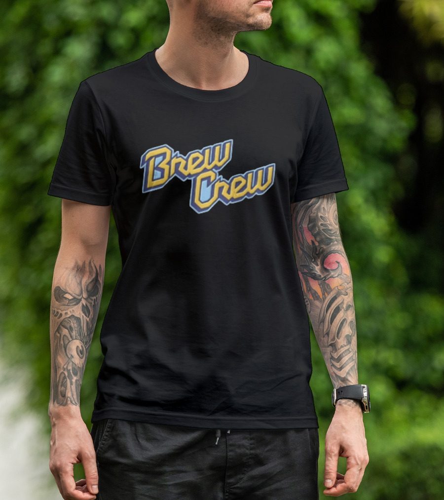 Milwaukee Brewers Brew Crew Yellow Blue T-Shirt