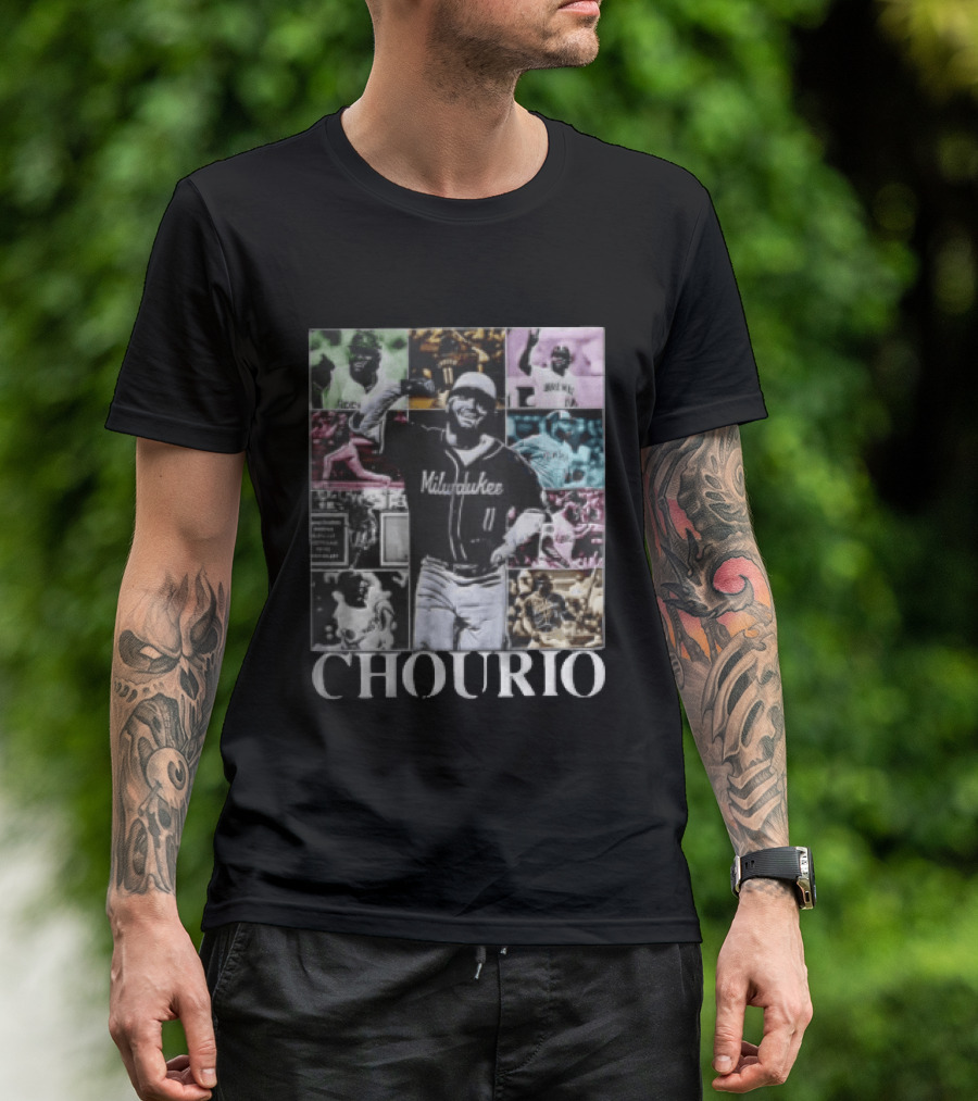 Milwaukee Brewers Jackson Chourio Collage Baseball Player Chourio T-Shirt