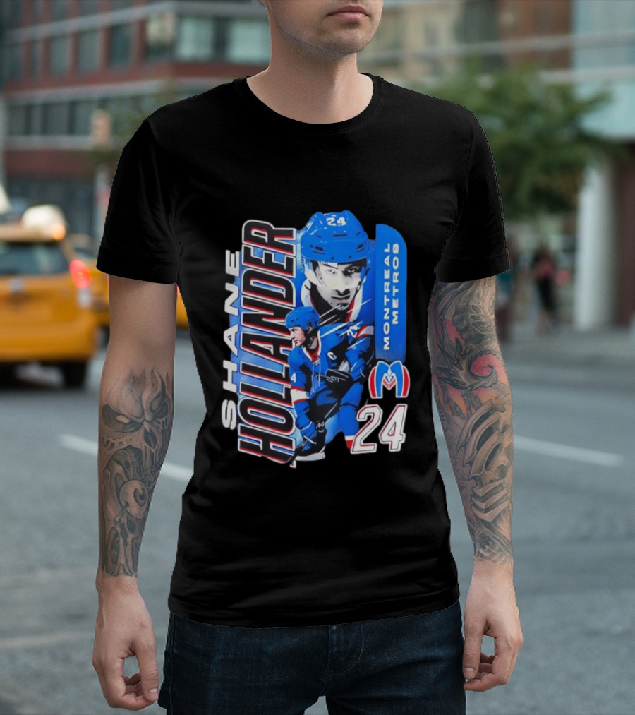Shane Hollander Montreal Metros 24 Hockey Player Sports T-Shirt
