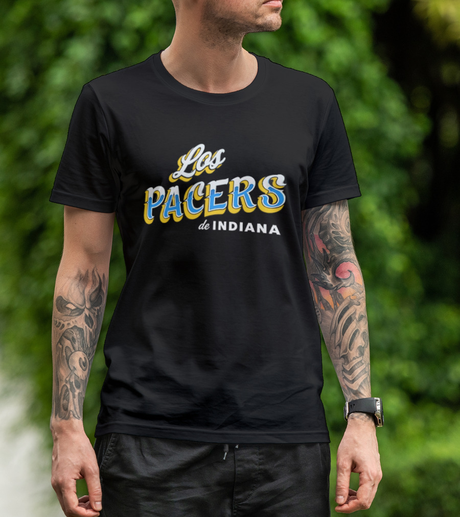 Los Pacers De Indiana NBA Basketball Team Bilingual Branding T-Shirt