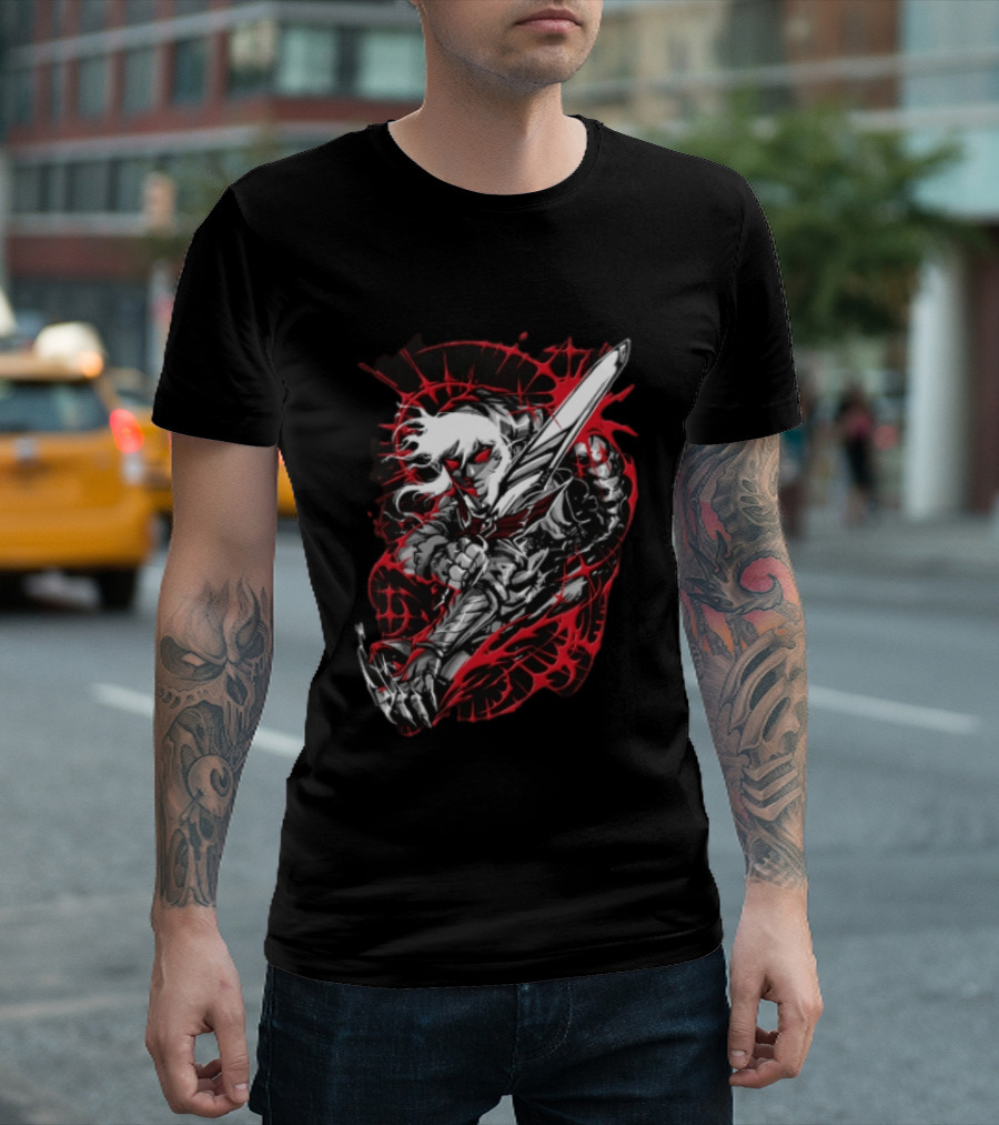 The Legend Of Zelda Link Swallowed By Darkness Red And Black T-Shirt