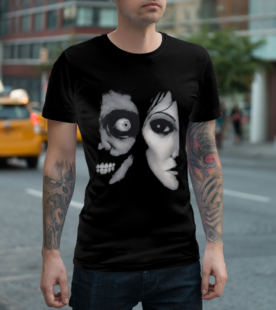The Painter Halloween 2026 Creepy Face Illusion T-Shirt