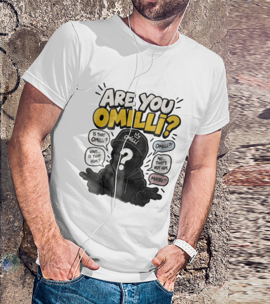 Are You Omilli Mystery Creator Streamer Iconic Question Marks And Quotes T-Shirt