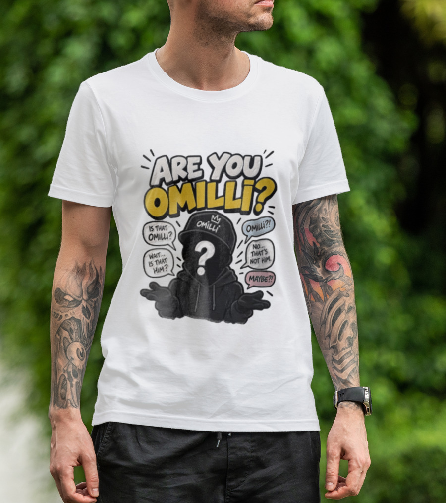 Are You Omilli Mystery Creator Streamer Iconic Question Marks And Quotes T-Shirt