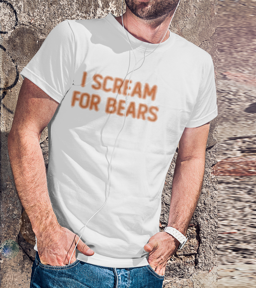 Ice Cream I Scream For Bears Costume Party T-Shirt
