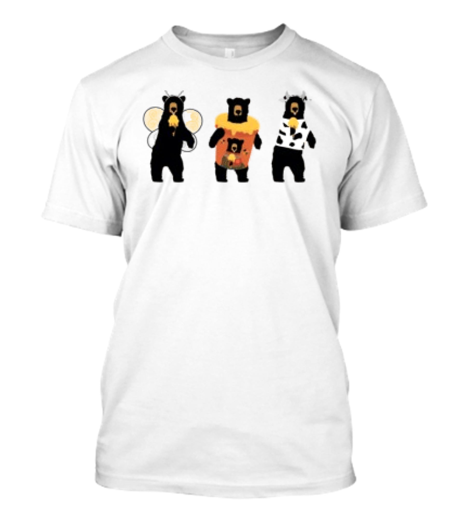 Ice Cream For Bears I Scream For Bears Costume Party Crew Neck T-Shirt