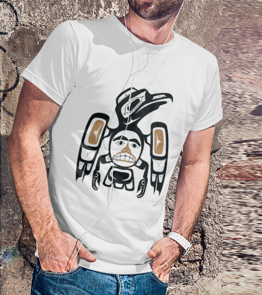 Jennifer Lawrence Turquoise Tribal Art Bird Totem T-Shirt