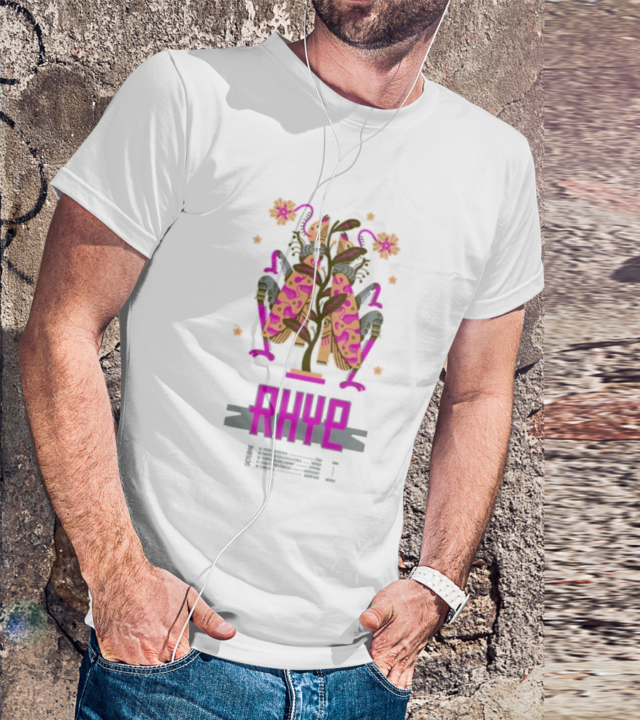 Rhye X Chepeshepe Mexico Tour 2026 Vibrant Floral And Creature Motif T-Shirt