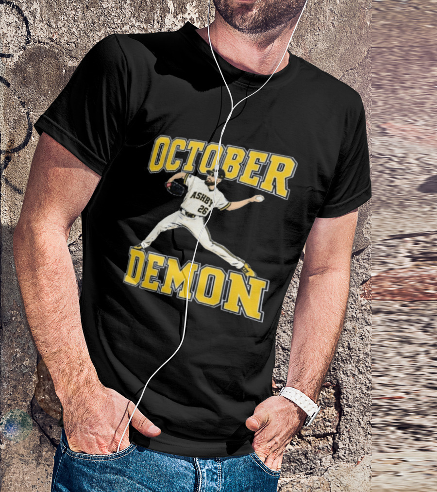 Aaron Ashby October Demon Pitcher 26 Baseball Player T-Shirt