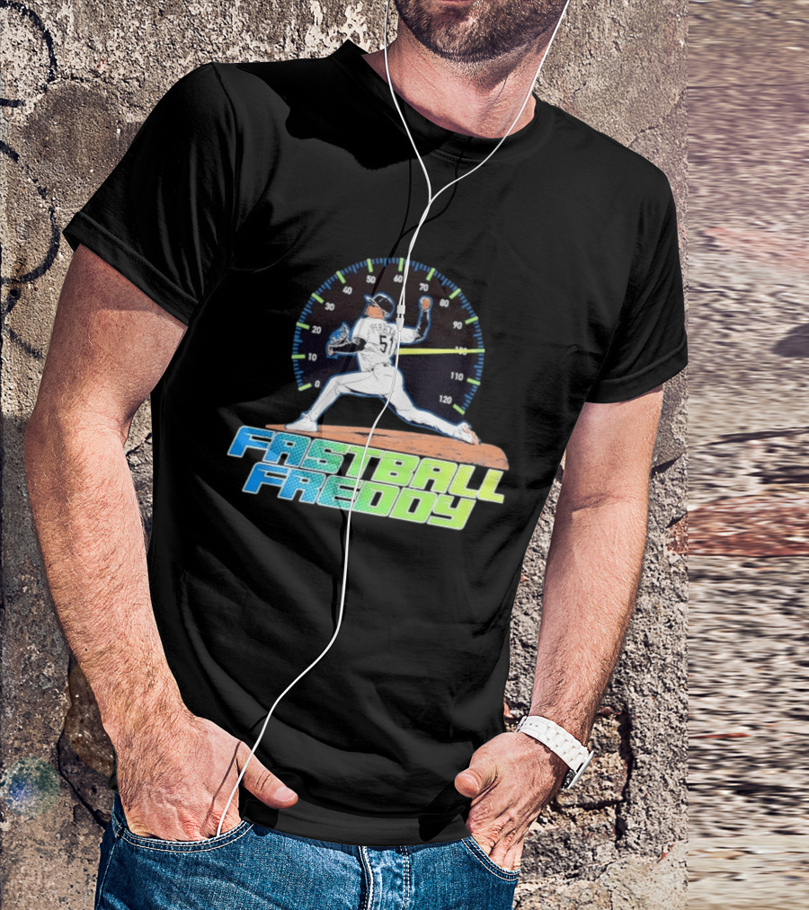 Fastball Freddy Peralta 51 Baseball Player Pitcher Speedometer T-Shirt