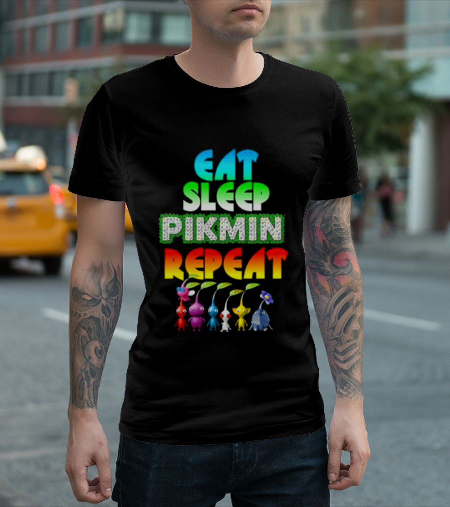 Eat Sleep Pikmin Repeat Game Lover T-Shirt