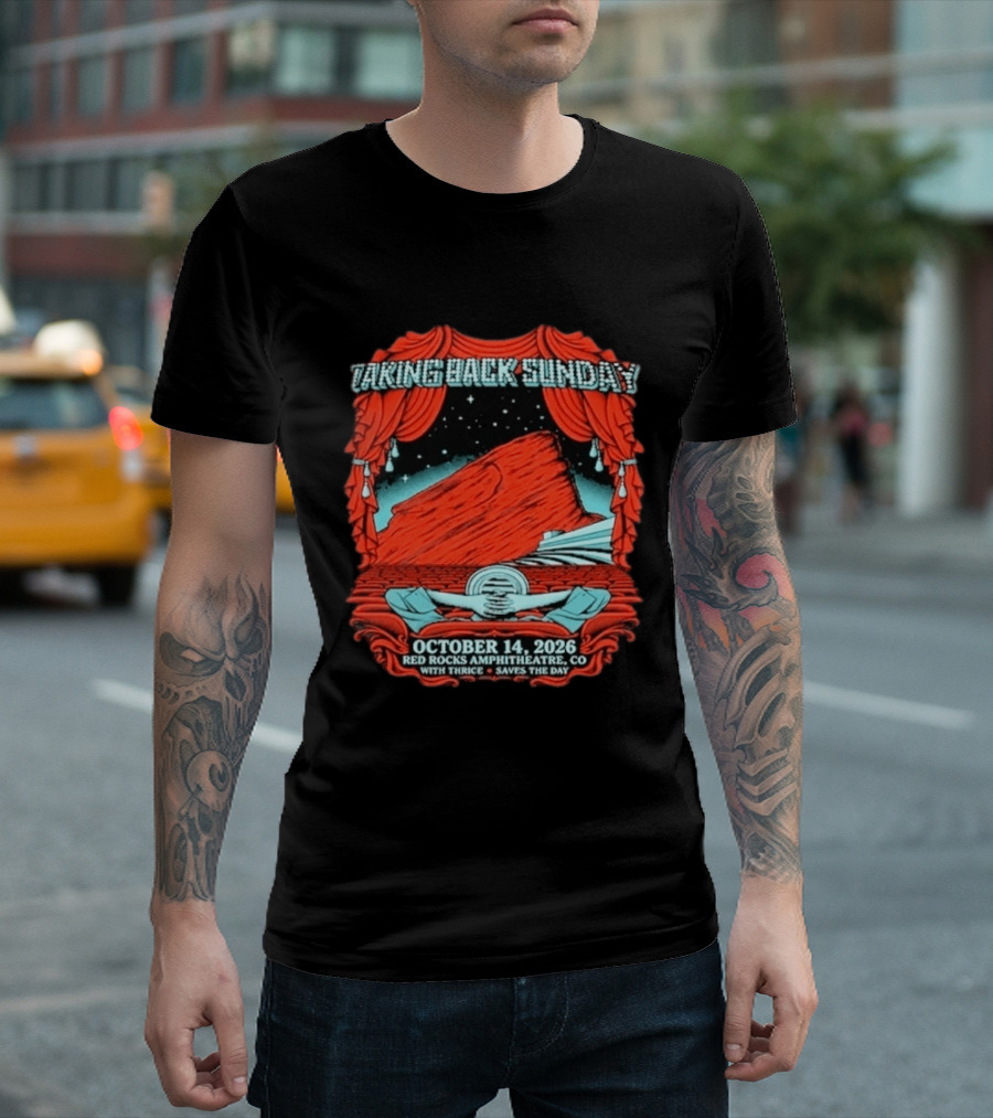 Taking Back Sunday Red Rocks Amphitheatre October 14 2026 With Thrice Saves The Day T-Shirt