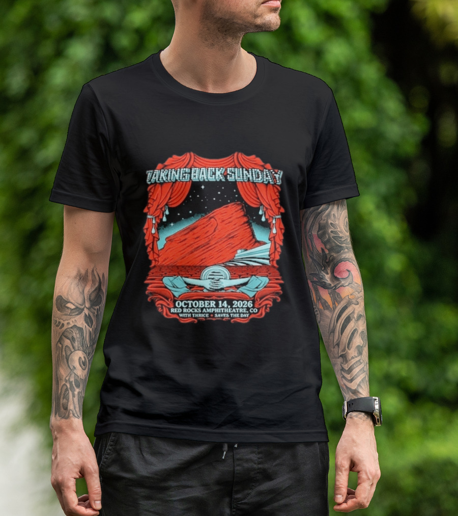 Taking Back Sunday Red Rocks Amphitheatre October 14 2026 With Thrice Saves The Day T-Shirt