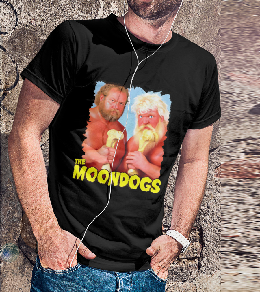 The Moondogs Wrestling Tag Team Iconic Bone Props T-Shirt