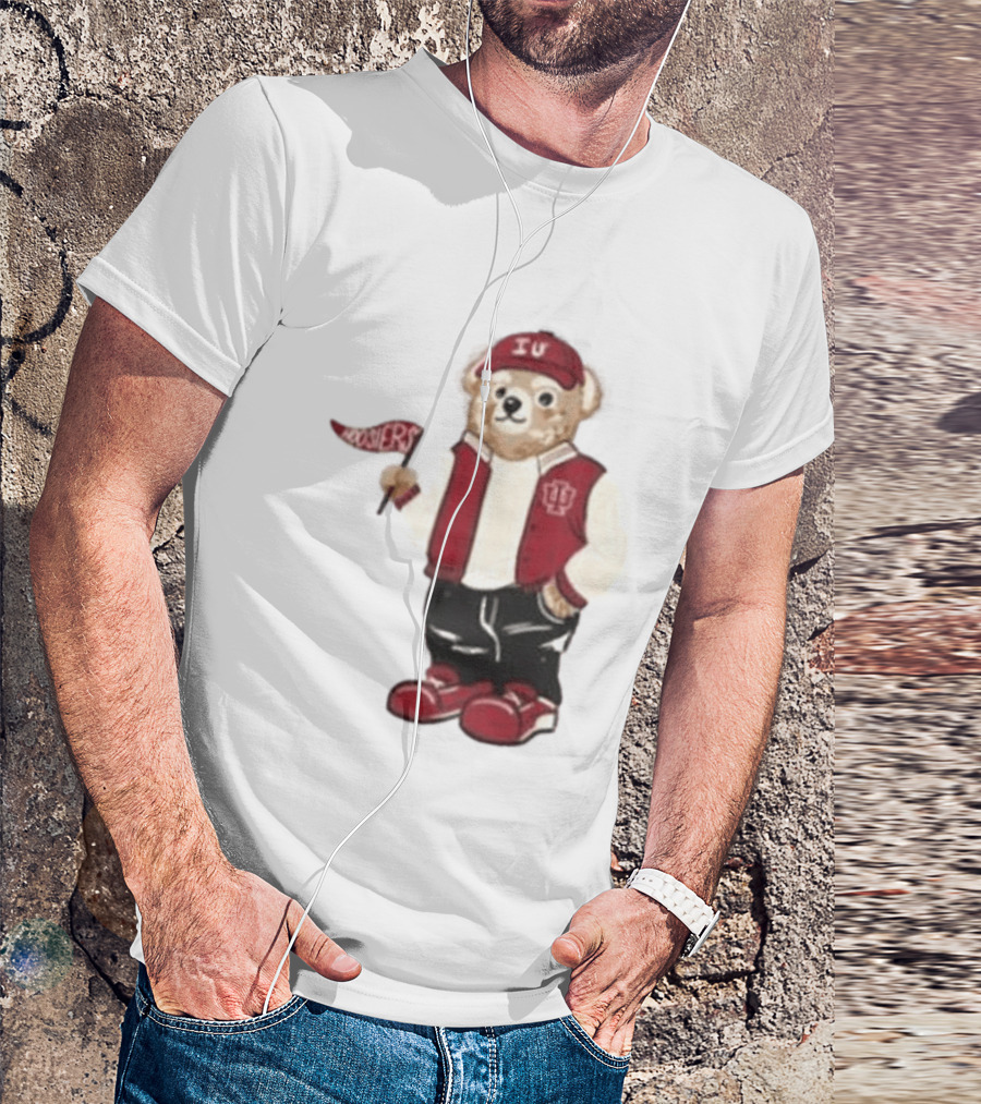 Indiana Hoosiers Polo Bear IU Jacket And Cap T-Shirt