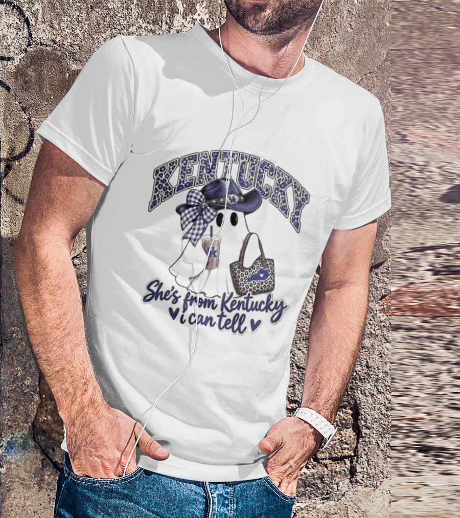 Kentucky Ghost Halloween She's From Kentucky I Can Tell T-Shirt