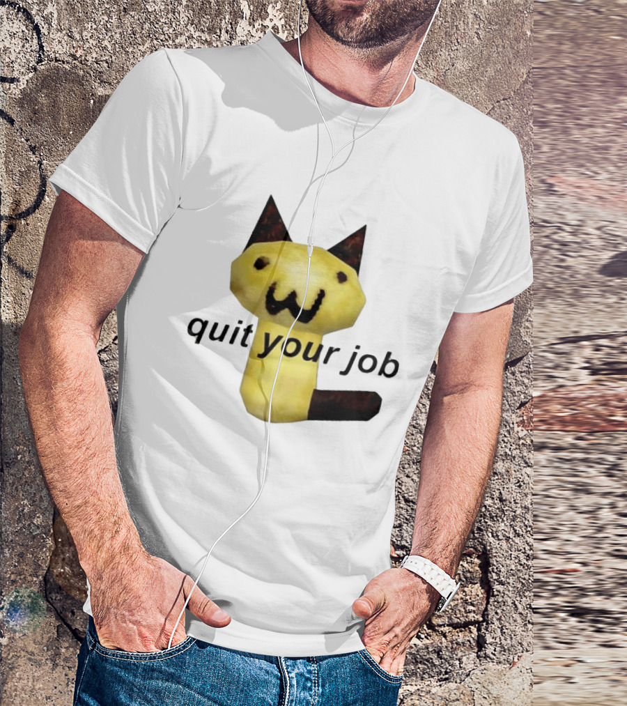 Quit Your Job Potato Cat Meme T-Shirt