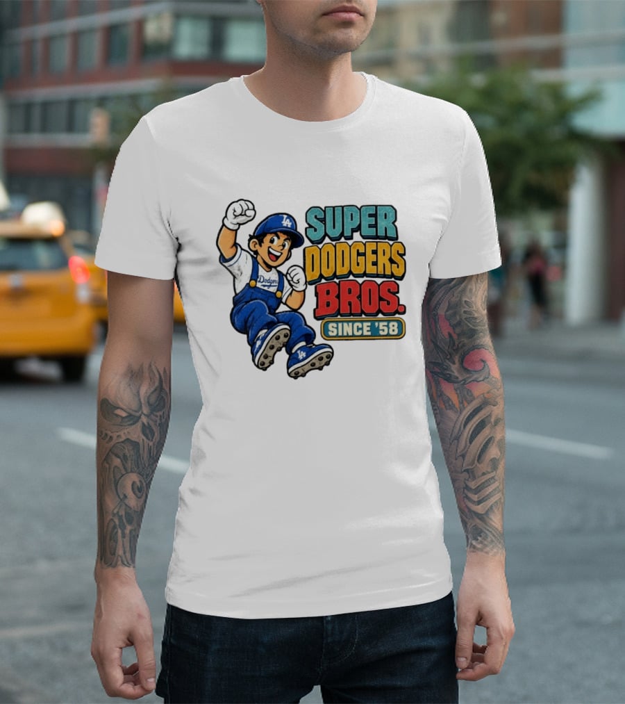 Los Angeles Dodgers Super Bros Since '58 T-Shirt