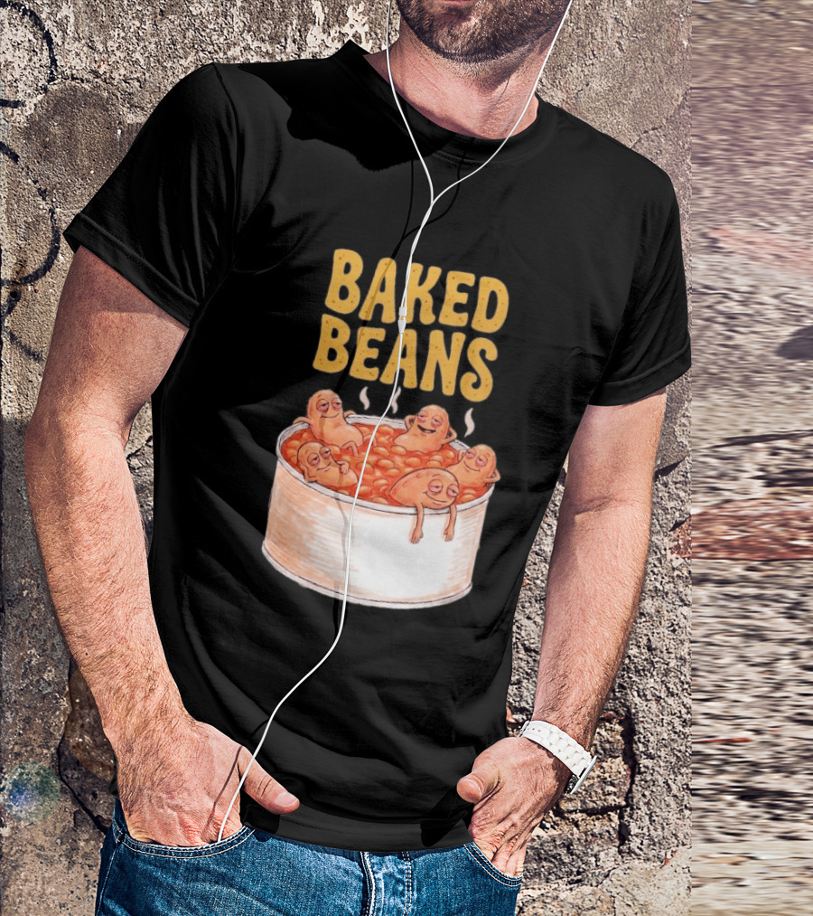 Baked Beans Funny Relaxing Cartoon Beans In Tin T-Shirt