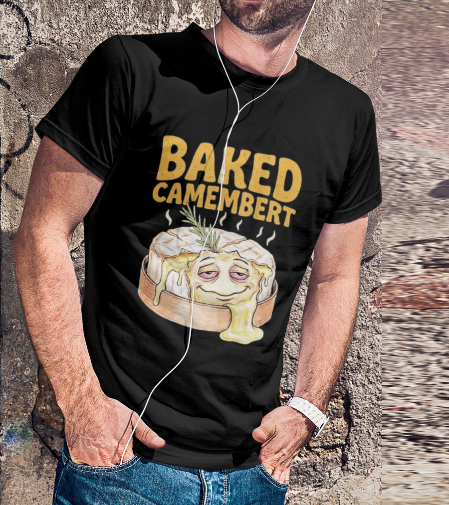 Baked Camembert Melting Cheese Cartoon With Rosemary T-Shirt