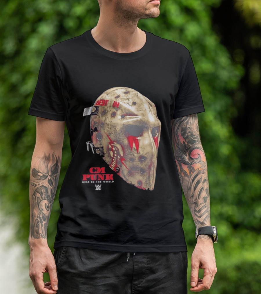 CM Punk Best In The World WWE Jason Voorhees Hockey Mask T-Shirt