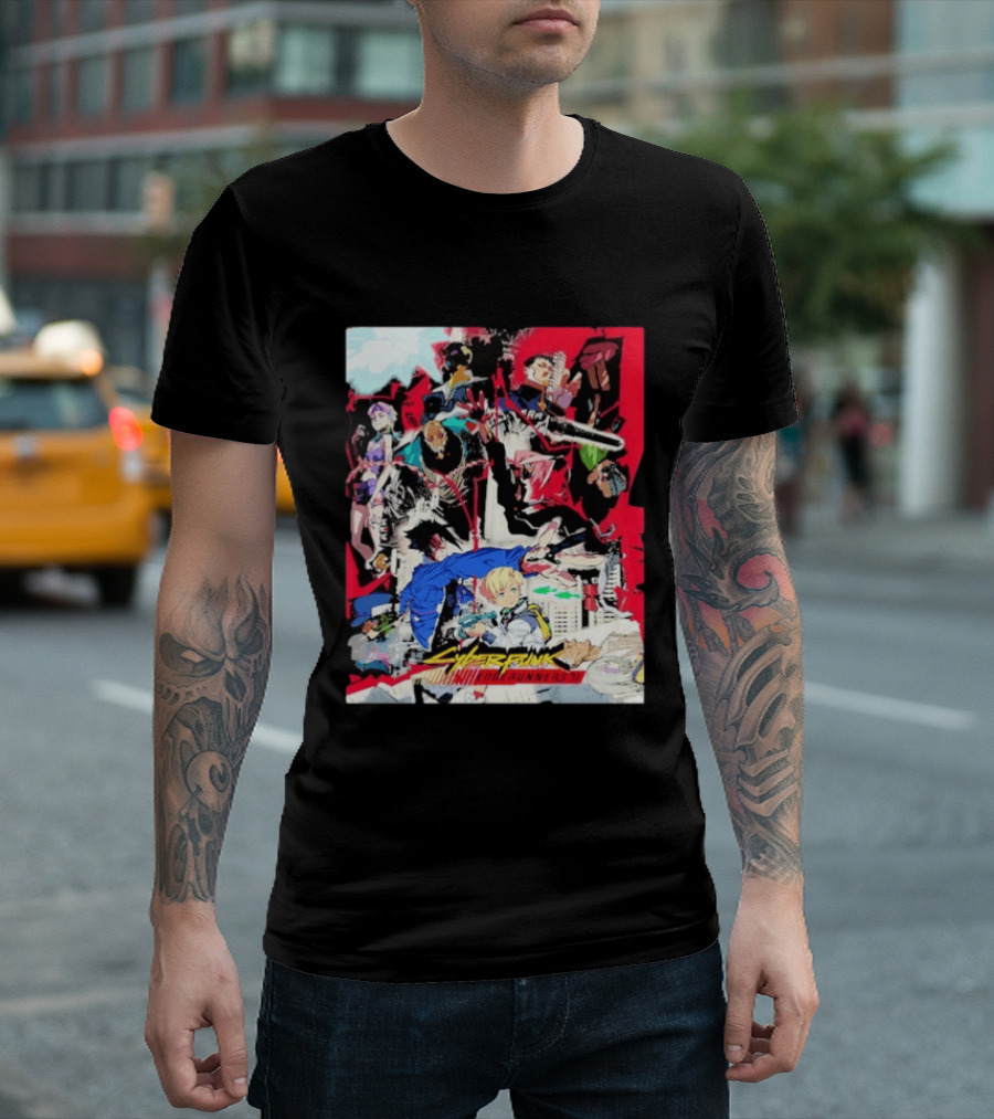 Cyberpunk Edgerunners 2 Only On Netflix October 20 2026 Anime Characters And Action Scenes T-Shirt